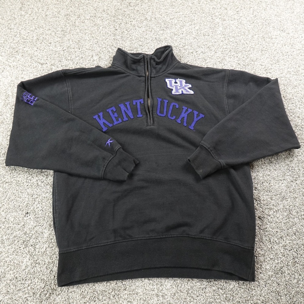 Kentucky Wildcats‎ Sweatshirt Mens M Black Zip Sweater UK KY College Basketball